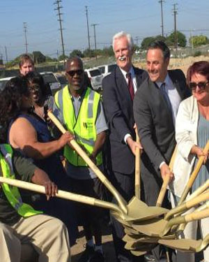 ground breaking ceremony with councilman joe buscaino